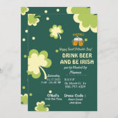 Your St. Patrick's Day party invitation card Save The Date (Voorkant / Achterkant)