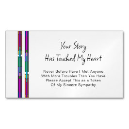 Your Story Has Touched My Heart Sympathy Magnet Magnetisch Visitekaartje