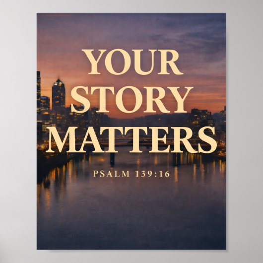Your Story Matters Christelijk ontwerp van stadspr Poster (Voorkant)