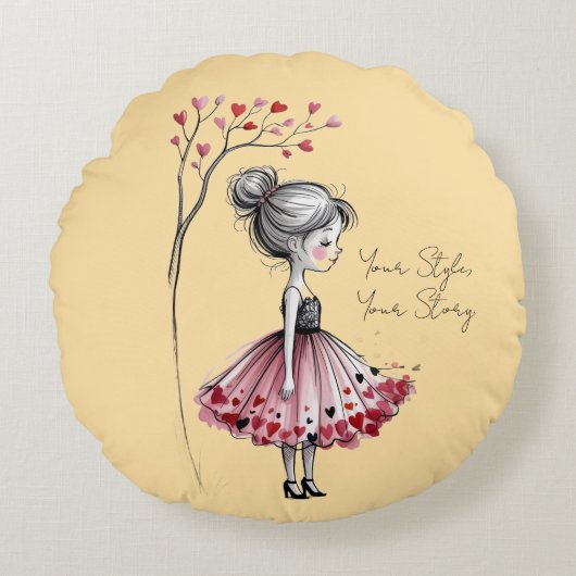 Your Style, Your Story. Rond Kussen (Voorkant)