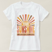 Your Sunshine Sunburst; Retro Leopard Summer T-shirt (Design voorkant)