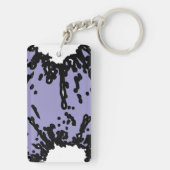 Your Taste, Your Power – Abstract Lilac & Black Sleutelhanger (achterkant)