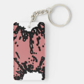 Your Taste, Your Power – Abstract Mauve & Black  Sleutelhanger (achterkant)