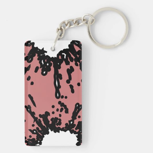 Your Taste, Your Power – Abstract Mauve & Black  Sleutelhanger (achterkant)