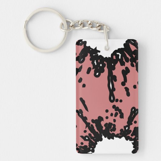 Your Taste, Your Power – Abstract Mauve & Black Sleutelhanger (Voorkant)