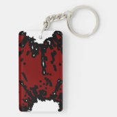 Your Taste, Your Power – Abstract Red & Black Sleutelhanger (achterkant)