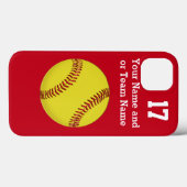 Your Team COLORS and TEXT Softball iPhone 6 Cases (Achterkant (horizontaal))