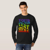 Your Text Here Rainbow Lgbtq Lesbian Gay Pride T-shirt (Voorkant volledig)