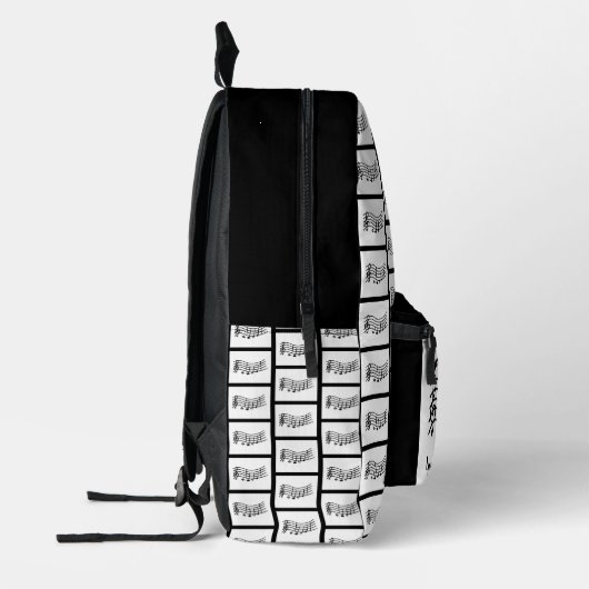 Your text on custom music notes backpacks. bedrukte rugzak (Links)