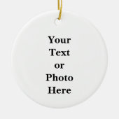 Your Text or Photo Keramisch Ornament (Voorkant)