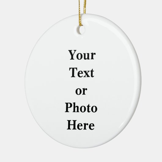 Your Text or Photo Keramisch Ornament (Links)