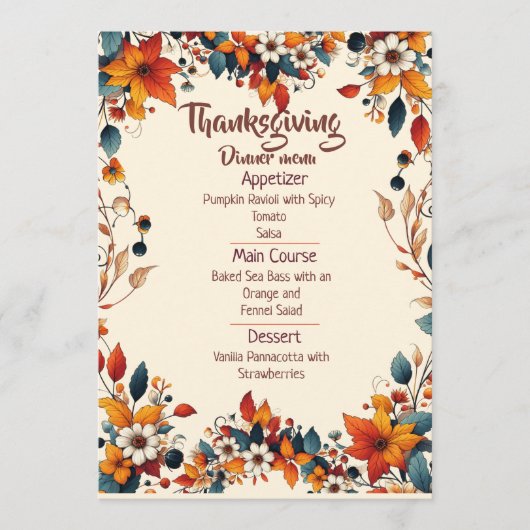 YOUR THANKSGIVING DINNER WITH A CUSTOMIZED MENU  (Voorkant)