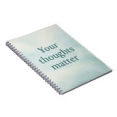 Your Thoughts Matter – Calm Pastel Motivational Notitieboek (Rechterzijde)