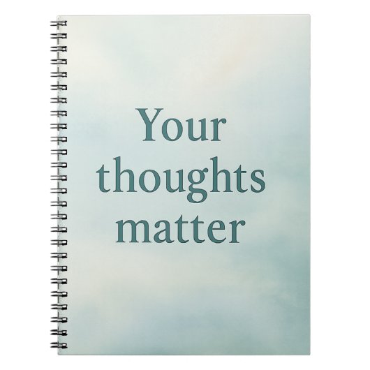 Your Thoughts Matter – Calm Pastel Motivational Notitieboek (Voorkant)