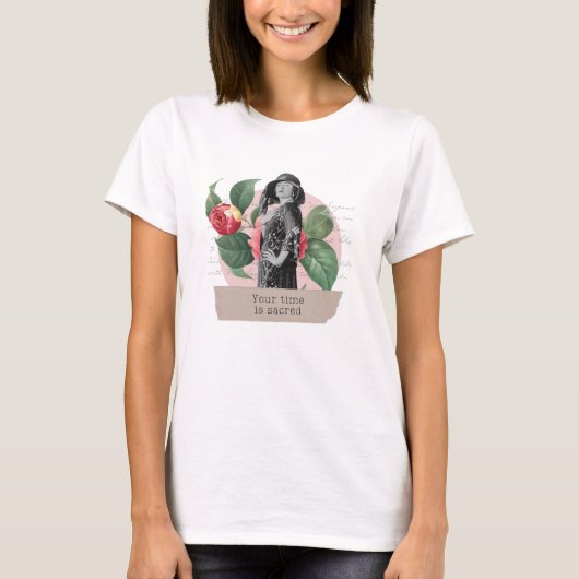 "Your time is sacred" T-Shirt (Voorkant)