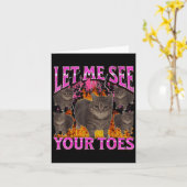 Your Toes Funny Cat Meme Bootleg Graphic Men Women Kaart (Gele Bloem)