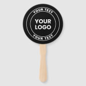 Your Uploaded Logo + Bold Circular Text Handwaaier (Voorkant)