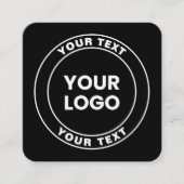 Your Uploaded Logo + Bold Circular Text Informatiekaartje (Voorkant)