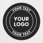 Your Uploaded Logo + Bold Circular Text  Labels (Design 1)