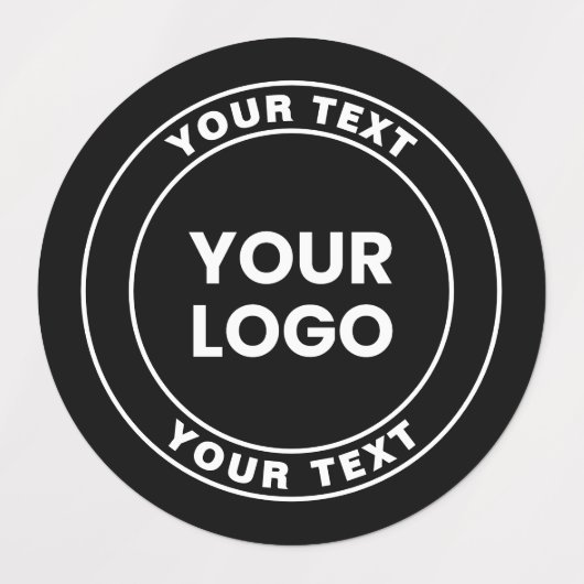 Your Uploaded Logo + Bold Circular Text  Labels (Design 1)