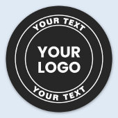 Your Uploaded Logo + Bold Circular Text  Labels