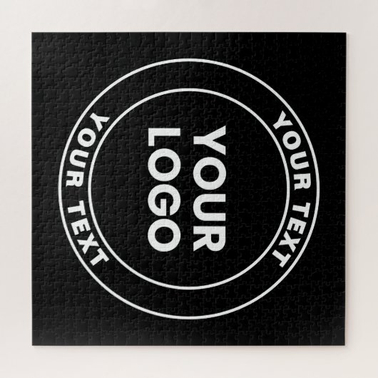 Your Uploaded Logo + Bold Circular Text  Legpuzzel (Horizontaal)