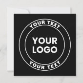 Your Uploaded Logo + Bold Circular Text Notitiekaartje (Voorkant)