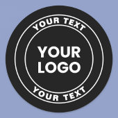 Your Uploaded Logo + Bold Circular Text  Ronde Sticker