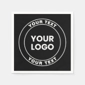 Your Uploaded Logo + Bold Circular Text  Servet (Voorkant)
