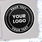 Your Uploaded Logo + Bold Circular Text  Sticker