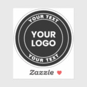 Your Uploaded Logo + Bold Circular Text  Sticker (Vel)