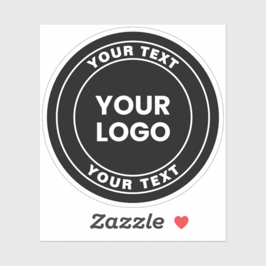 Your Uploaded Logo + Bold Circular Text  Sticker (Vel)