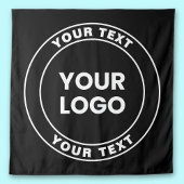 Your Uploaded Logo + Bold Circular Text Wandkleed