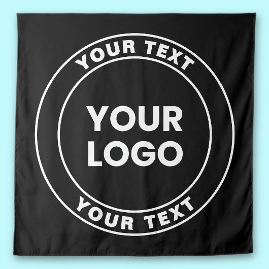 Your Uploaded Logo + Bold Circular Text  Wandkleed