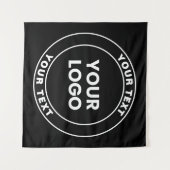 Your Uploaded Logo + Bold Circular Text  Wandkleed (Voorkant (horizontaal))