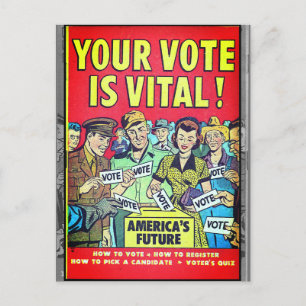 Your Vote is Vital. Briefkaart