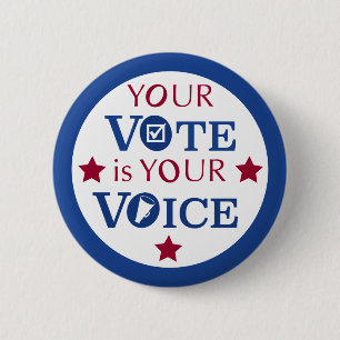 Your Vote is Your Voice Ronde Button 5,7 Cm
