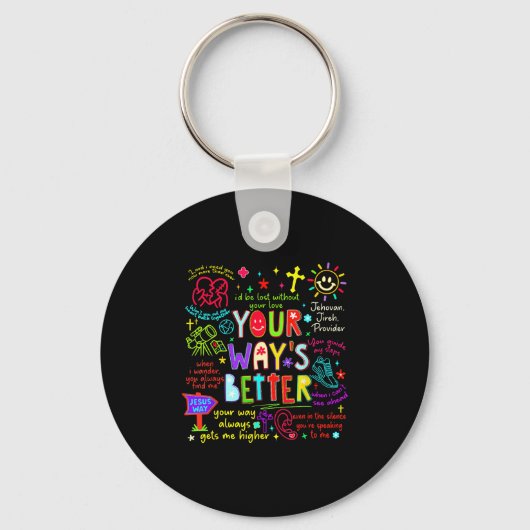 Your Way Is Better Proverbs 16_9 Faith Apparel Sleutelhanger (Voorkant)