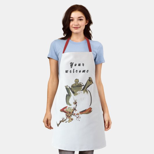 Your welcome,Cooking and serving with the chef  Schort (Gedragen)