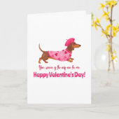 Your Wiener's the Only One for Me Valentine's Day Kaart (Gele Bloem)