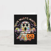 Your Word Slp Speech Therapy Aac Ghost Halloween  Kaart (Voorkant)