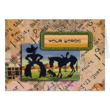 Your Words on retro cowboy caricature