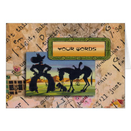 Your Words on retro cowboy caricature