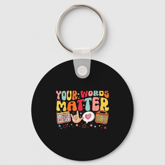 Your Words Speech Therapy Language Pathologist Slp Sleutelhanger (Voorkant)