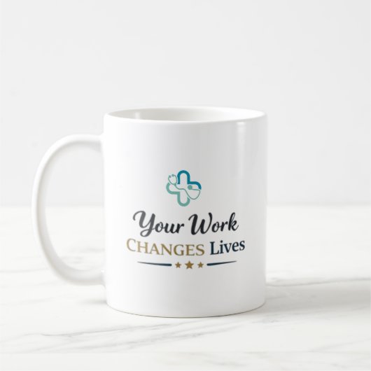 Your Work Changes Lives Doctor Appreciation Gift Koffiemok (Links)