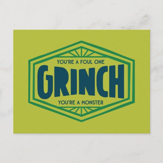 You're a Foul One Grinch Briefkaart (Voorkant)