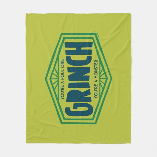 You're a Foul One Grinch Fleece Deken (Voorkant)