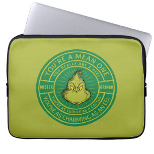 You're a Mean One Mister Grinch Badge Laptop Sleeve