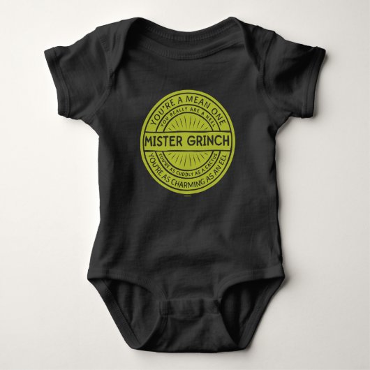 You're a Mean One Mister Grinch Quote Romper (Voorkant)