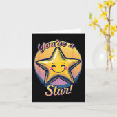 You're A Star Compliment Day Motivational Design Kaart (Gele Bloem)